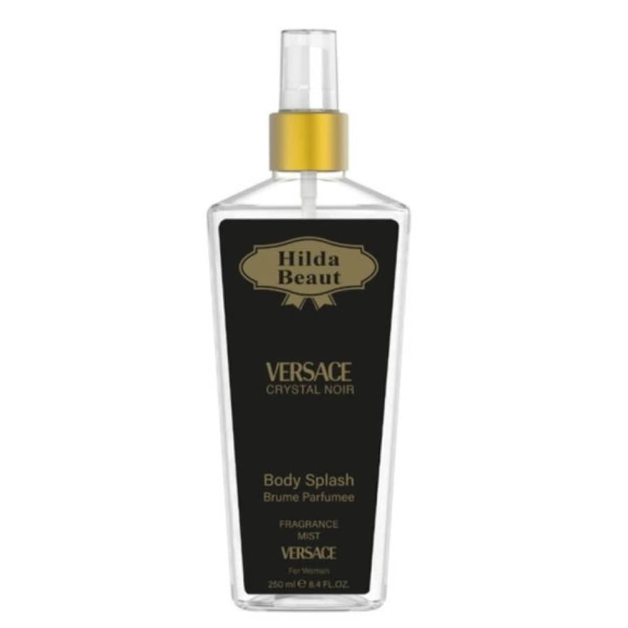 بادی اسپلش زنانه هیلدا بیوت مدل VERSACE CRYSTAL NOIR حجم 250 میلی لیتر