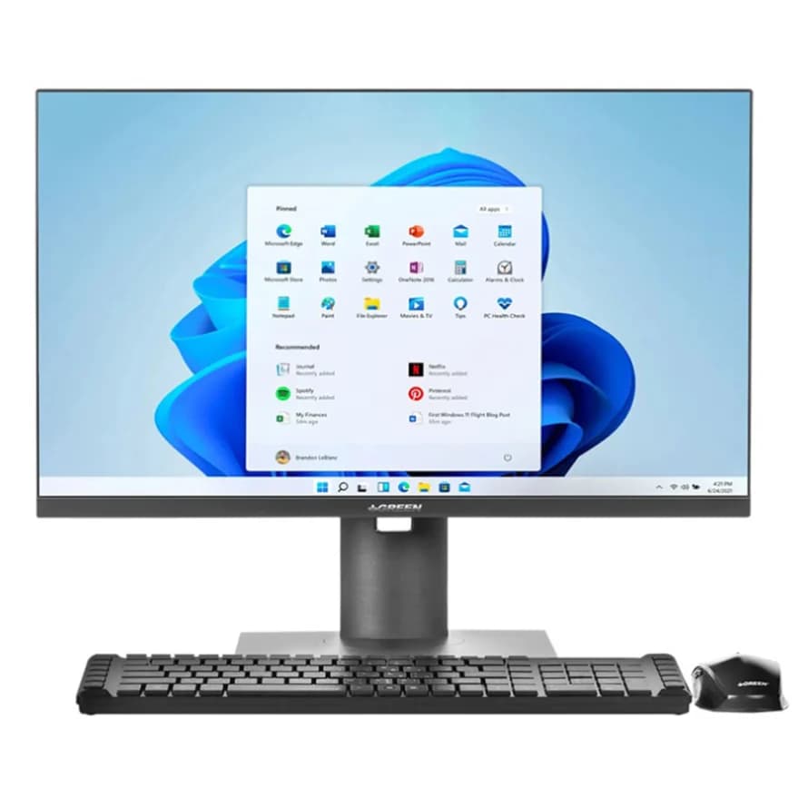 کامپیوتر همه کاره (All In One) 23.8 اینچ گرین مدل GT624-i516S i5-12400/16GBDDR4/512GBSSD/UHD Graphics 730/Fixed base