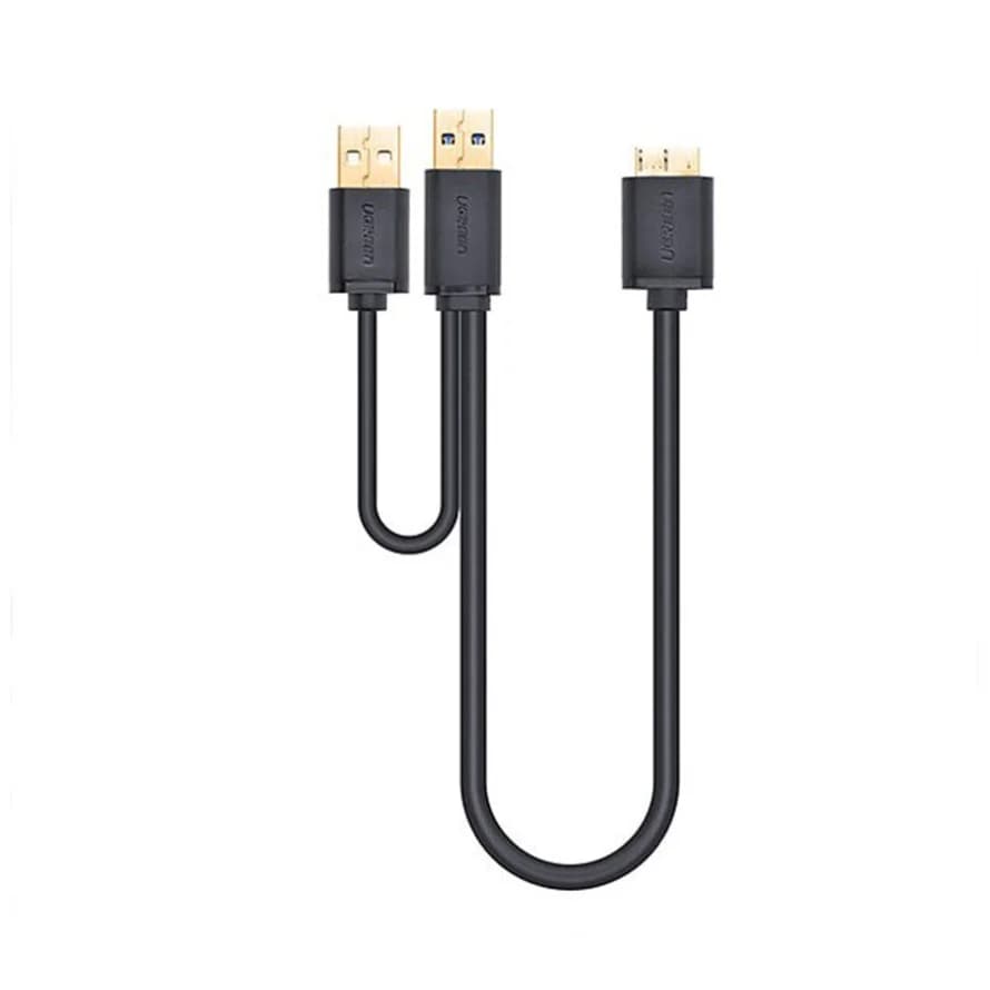 کابل هارد Micro USB 3.0 همراه پورت تقویت کننده USB 2.0 یوگرین مدل US140 طول 0.5 متر