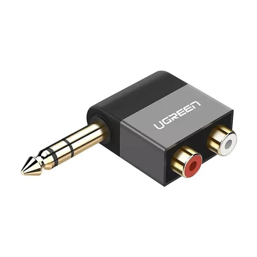 مبدل 1 به 2 صدا 6.35 میلی متر به RCA نر یوگرین مدل AV147