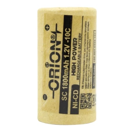 باتری جارو شارژی 1.2 ولت 1800mAh جریان بالا 10C مارک ORION