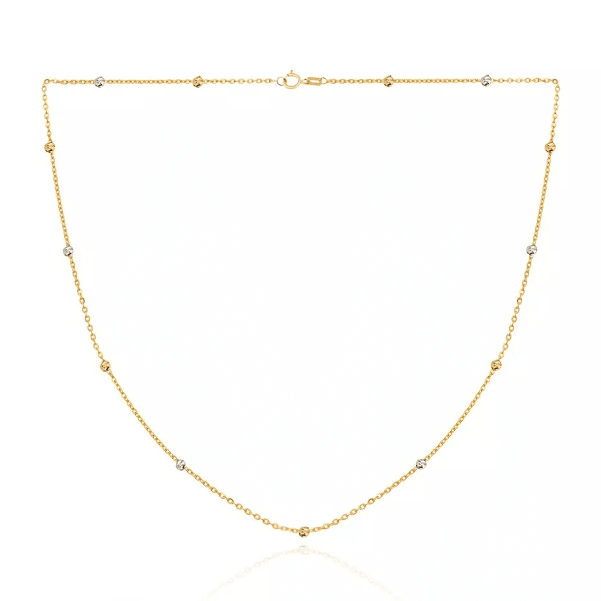 زنجیر طلا زنانه طرح البرنادو قو طلایی کد N007660