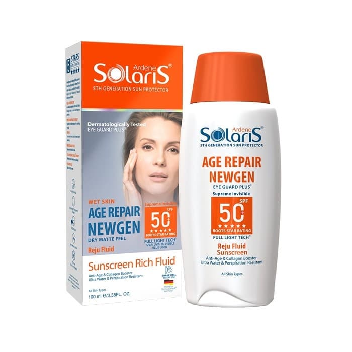 فلوئید ضد آفتاب ضد چروک بی رنگ ایج ریپیر نیوژن Ardene Solaris SPF50