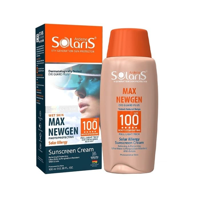 کرم ضد آفتاب بژ طبیعی سولار آلرژی مکس نیوژن Ardene Solaris SPF100