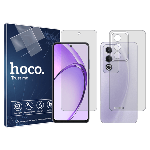 گلس گوشی شفاف اوپو A80 هوکو مدل Resistant به همراه محافظ پشت گوشی