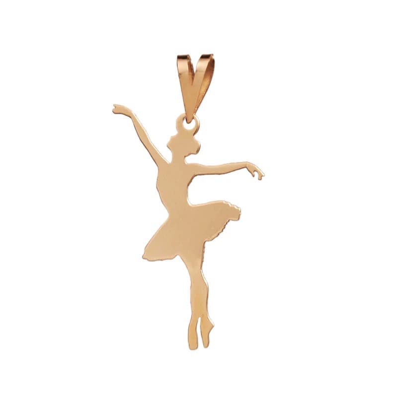 آویز طلا زنانه طرح رقص باله قو طلایی