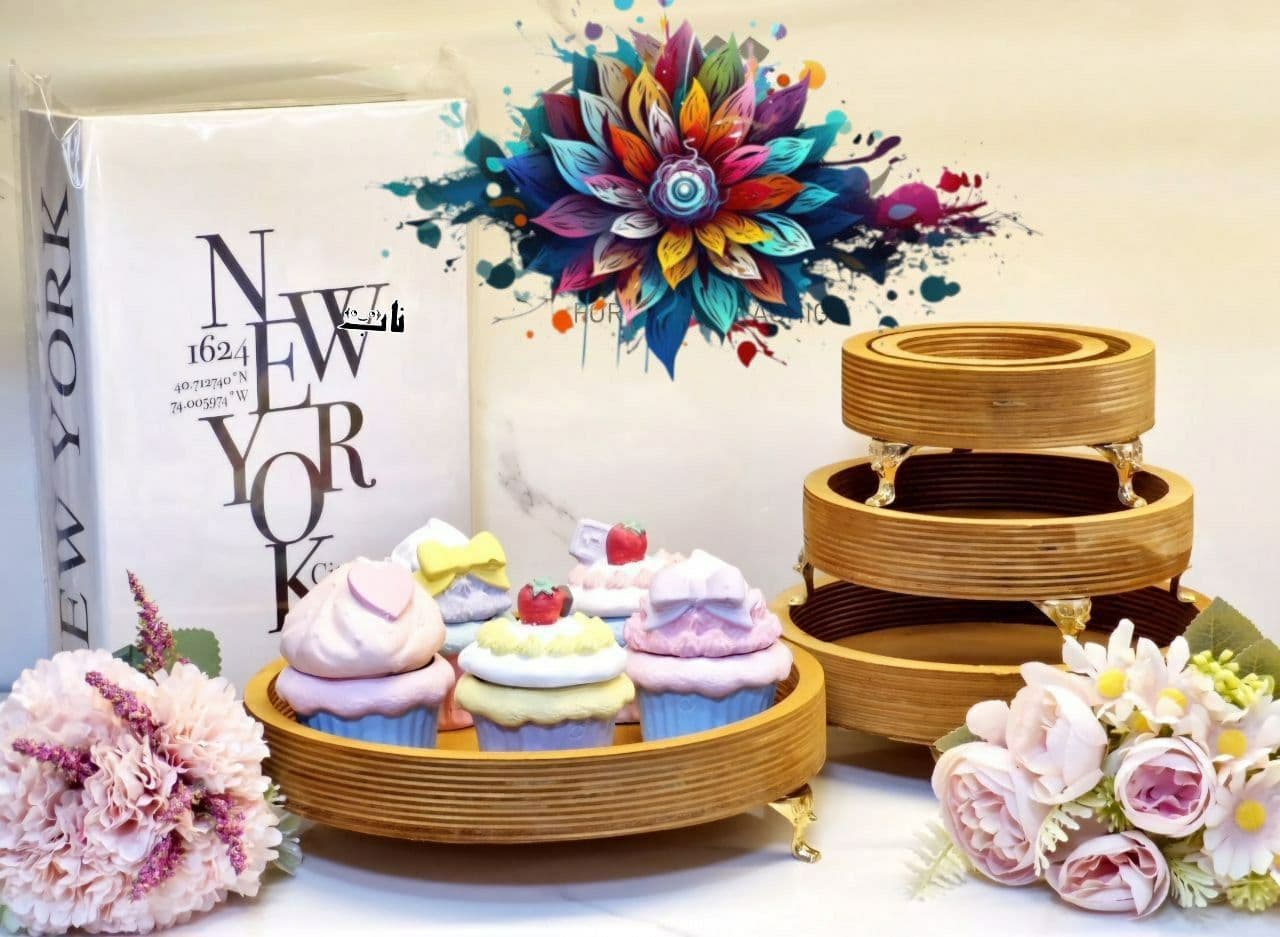 ⚜کاسه ۵تیکه . ظروف سرو 5 تکه چوبی پایه دار ⚜️گرد ، مربع ، مستطیل ، بیضی