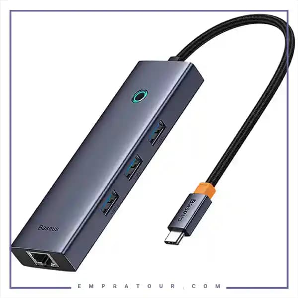 هاب تایپ سی 5 پورت بیسوس Baseus 6 Port USB-C Hub Adapter BS-OH111 B00052807813-00