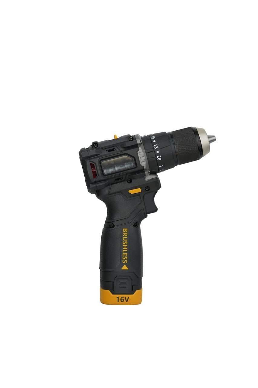دریل شارژی 16 ولت براشلس یک باتری مدل 8-1216 برند BYT