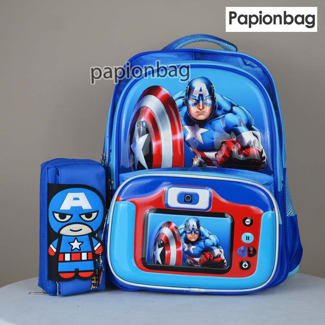 ست پسرانه کاپیتان آمریکا کیف مدرسه، جامدادی ست کد1102