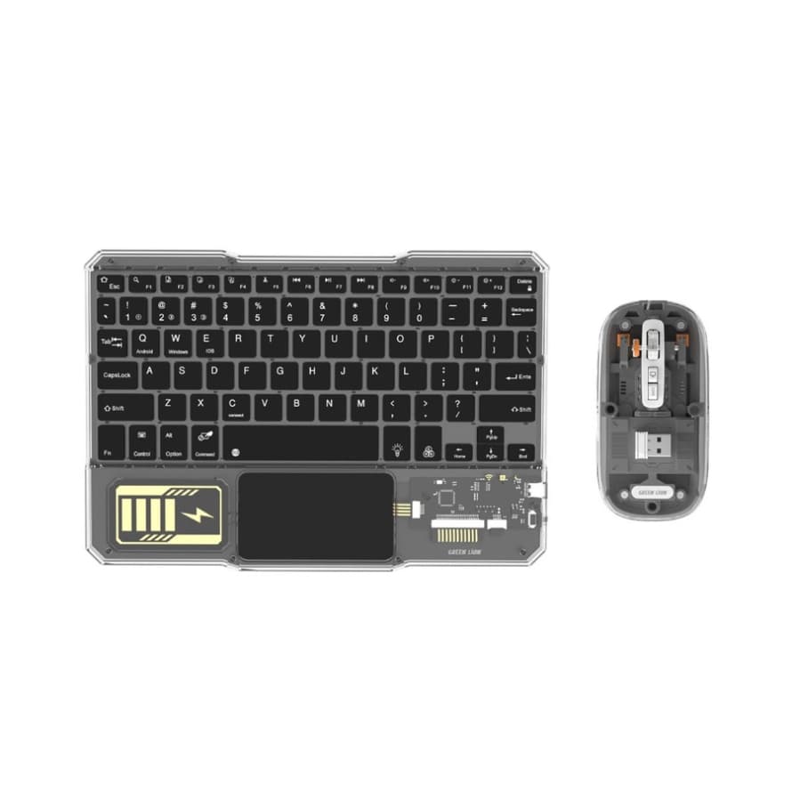 کیبورد و ماوس بی سیم گرین لاین مدل Transparent Duo