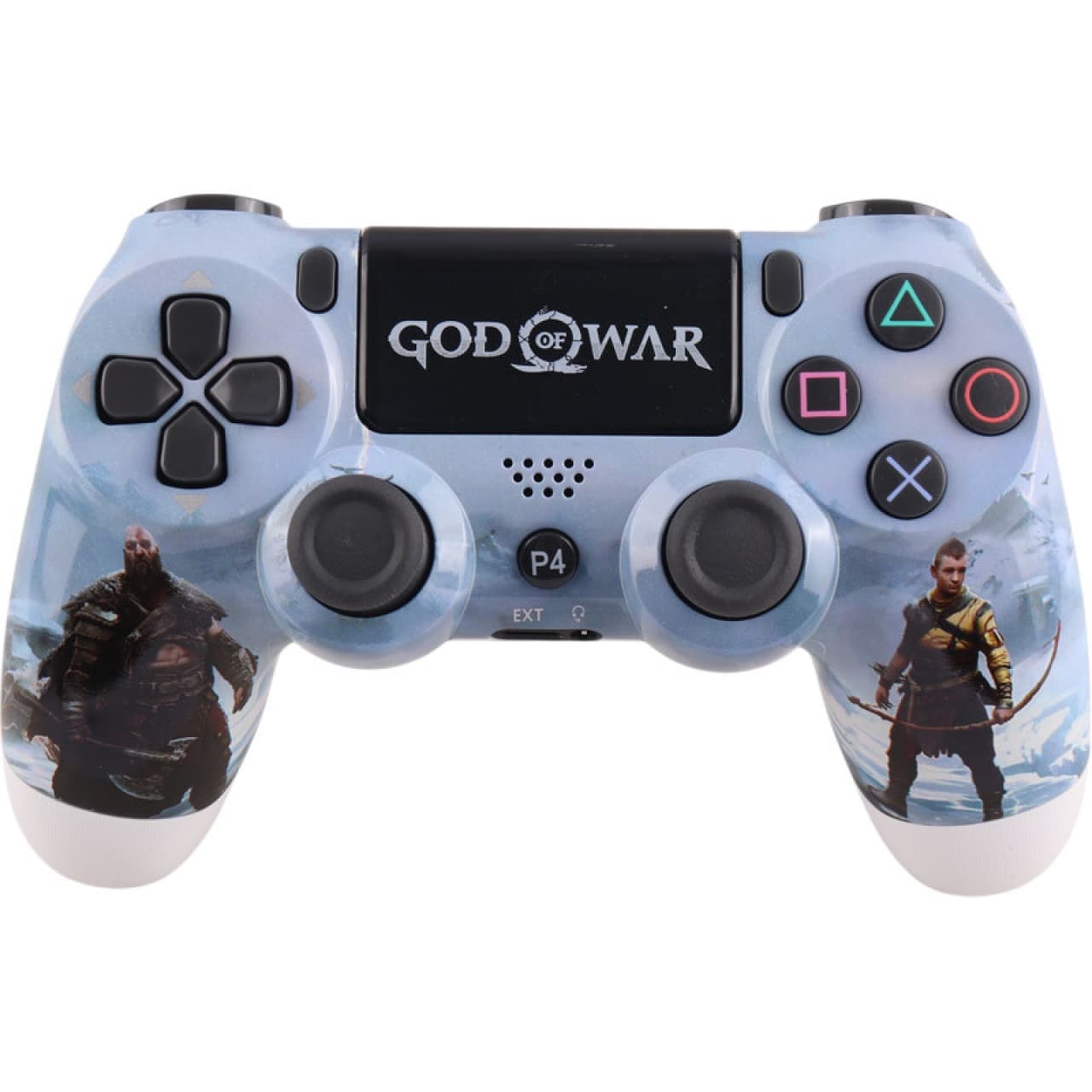 دسته بازی بی سیم Dualshock 4 High Copy درجه یک برند Play x طرح God of War 2025 مناسب برای PS4