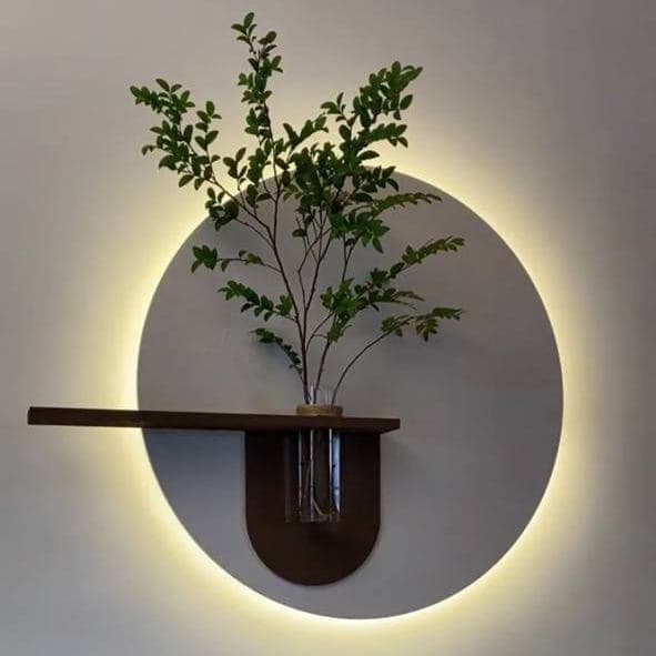 تابلو دیواری نوری جدید مدرن مدل فلورا با گلدان