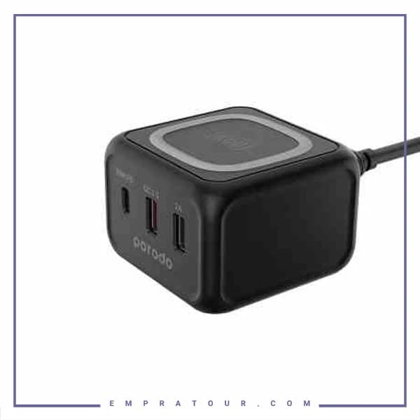 شارژر وایرلس رومیزی 3 پورت 30 وات پرودو Porodo Triple Ports Fast Wireless Charger FWCH005