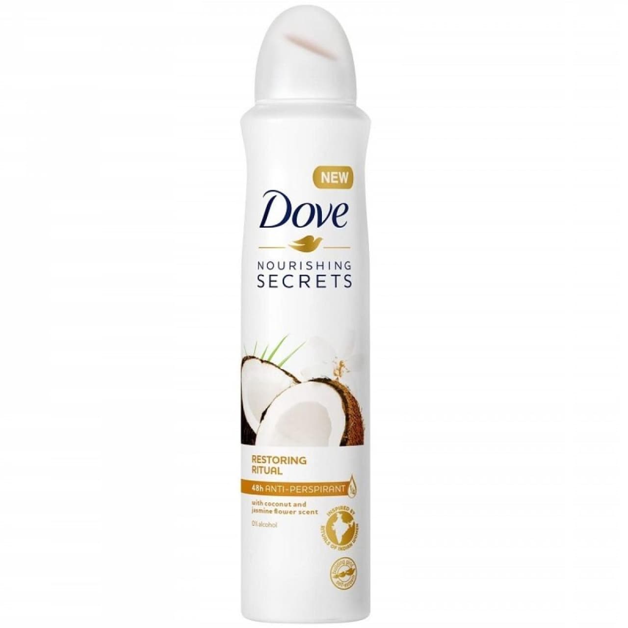 اسپری ضد تعریق زنانه داو مدل SECRETS رایحه نارگیل حجم 250 میل