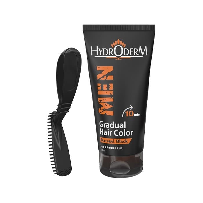 کرم رنگ کننده تدریجی موی سر آقایان مشکی طبیعی HYDRODERM