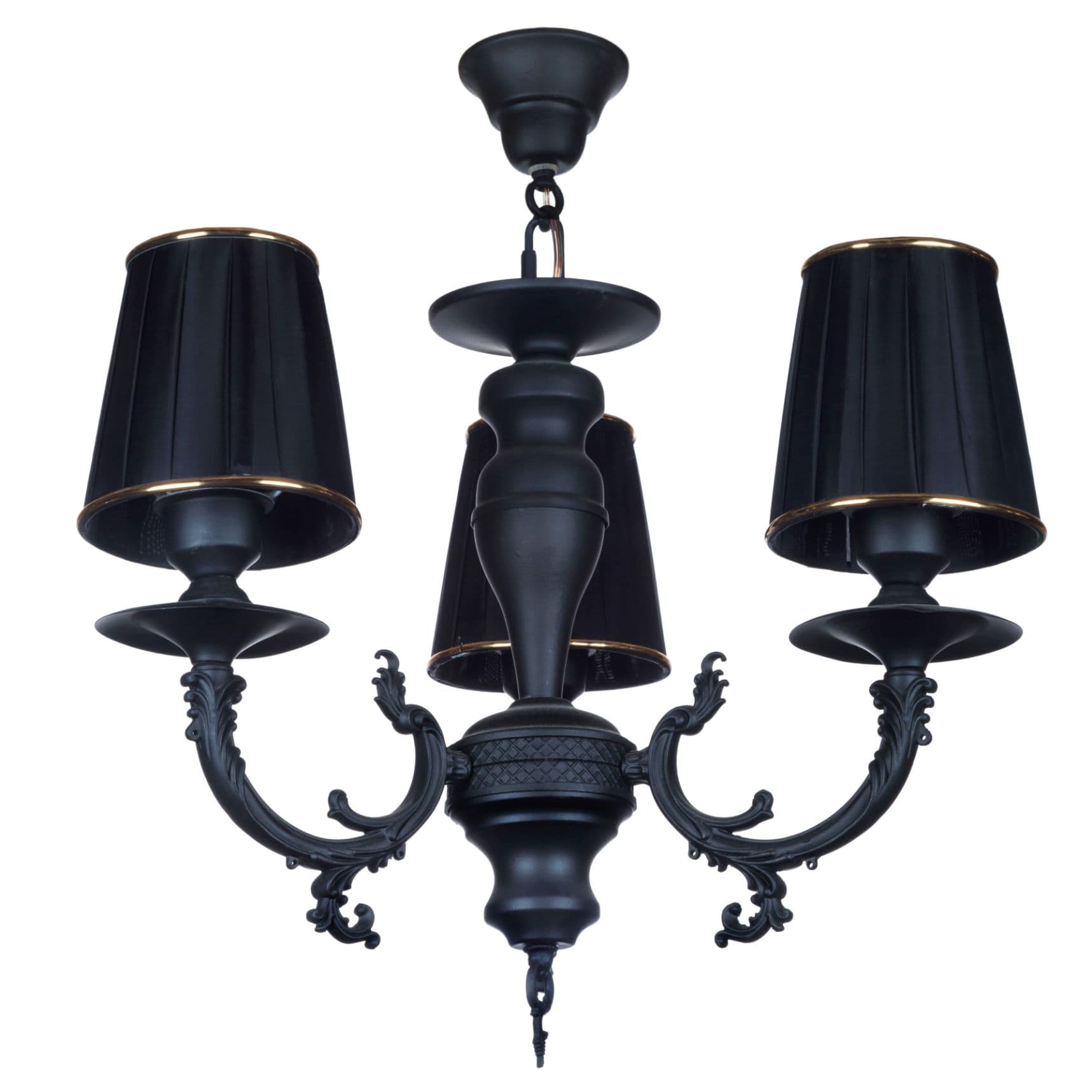 لوستر سه شعله چشمه نور کد S3676/3 مشکی