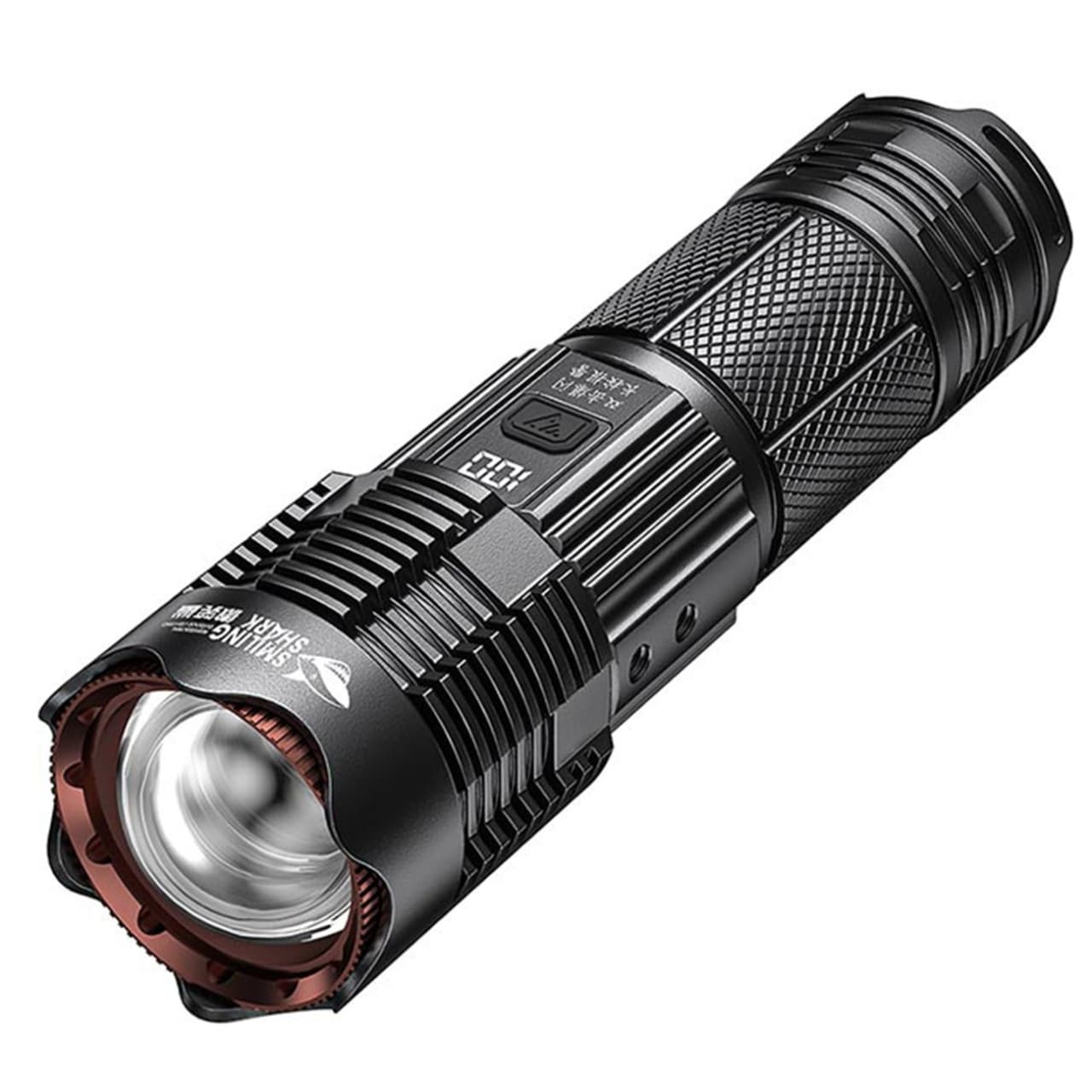 چراغ قوه شارژی قابل زوم ضدآب اسمایلین شارک مدل SD-7101