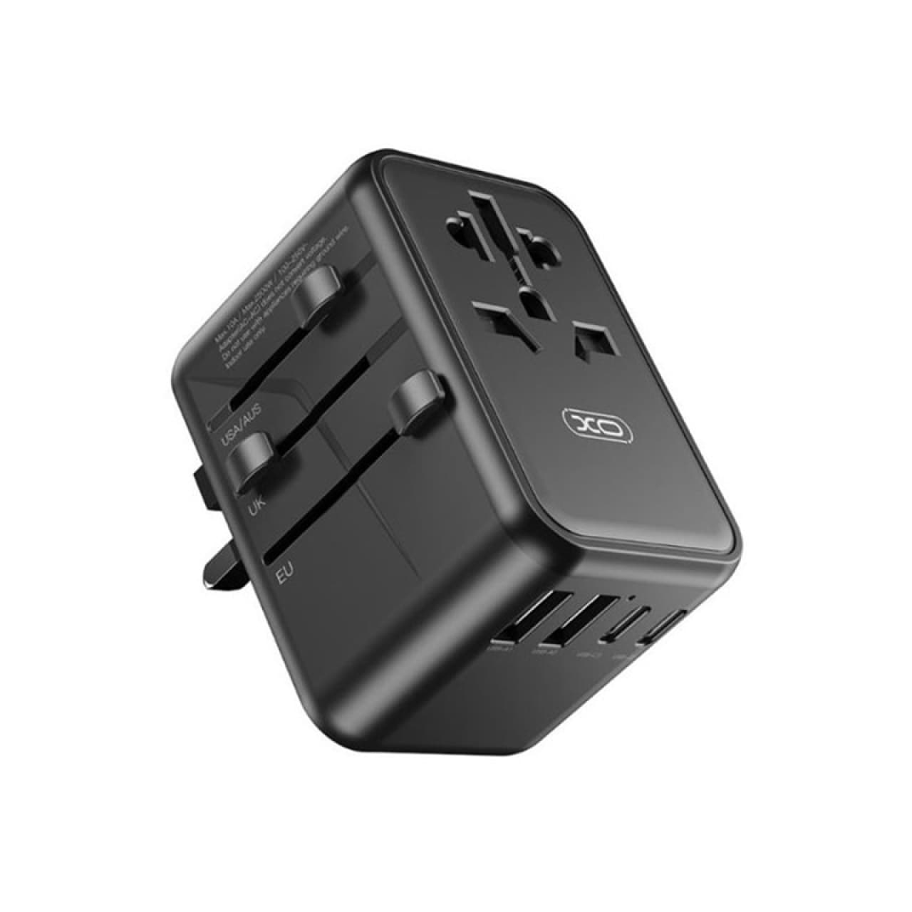 چند راهی برق مکعبی دو سوکت و دو یو اس بی و 3 تایپ سی ایکس او مدل WL22