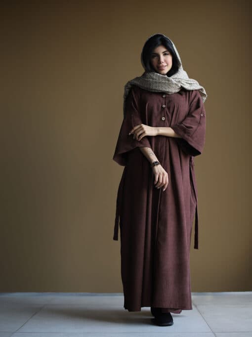 پیراهن مخمل کبریتی دی