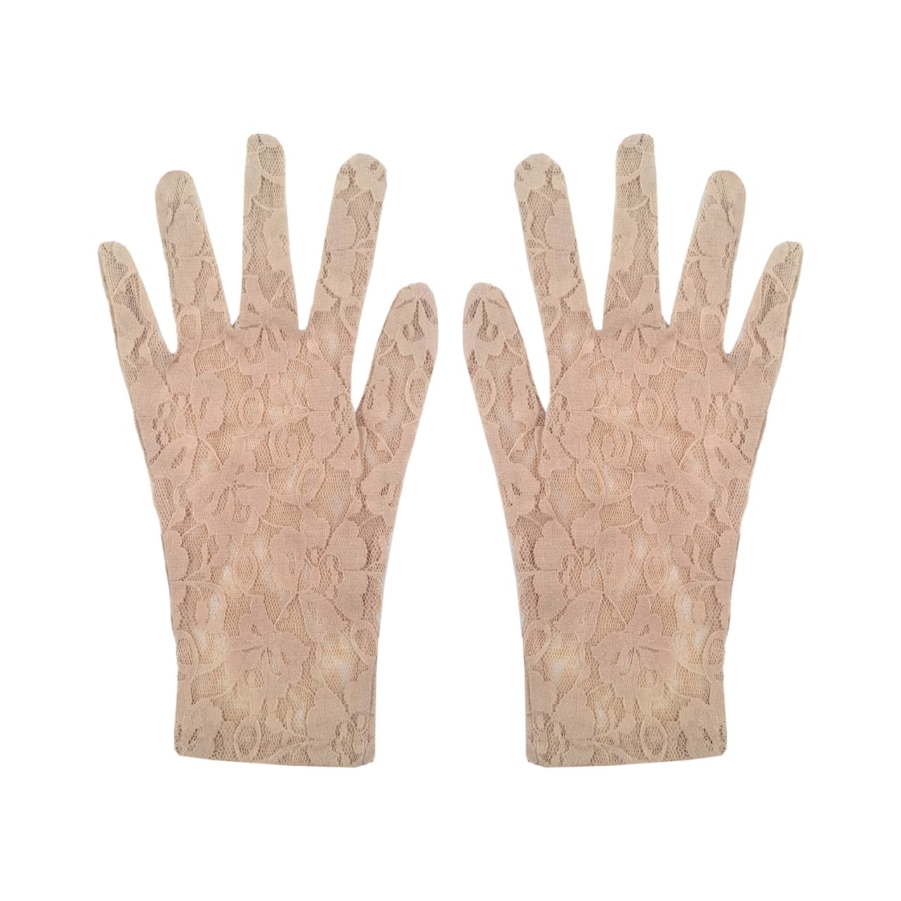 دستکش زنانه سیلکا مدل گیپور کد 1324 رنگ کرم