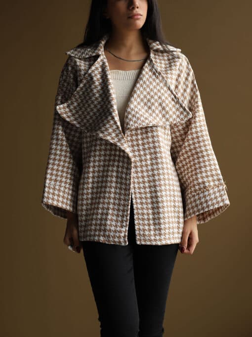 کت چهارخونه پیر دوبل Ivory