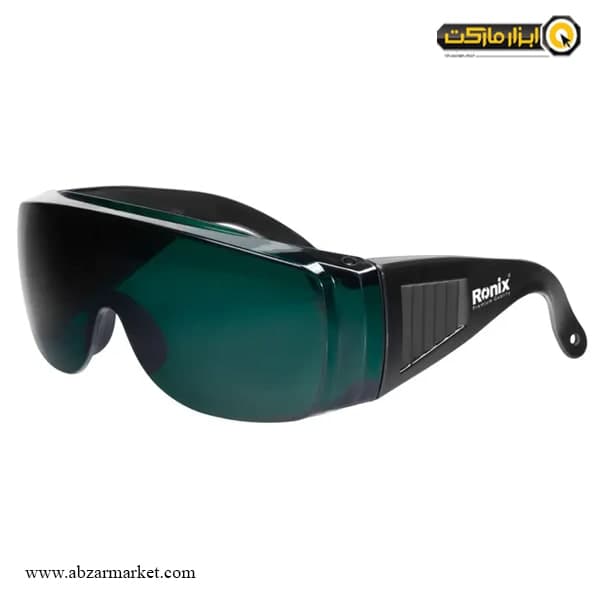 عینک ایمنی برشکاری رونیکس مشکی نور 5 مدل RH-9026