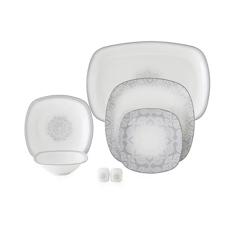 سرویس چینی زرین 6 نفره غذاخوری ادلین توسی (27 پارچه)