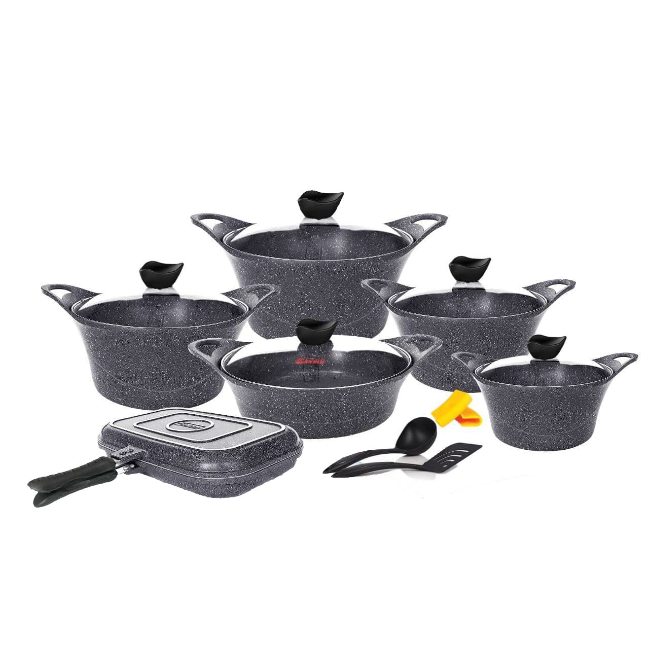 سرویس قابلمه دورو گرانیتی کاندید مدل کاپری (15 پارچه)