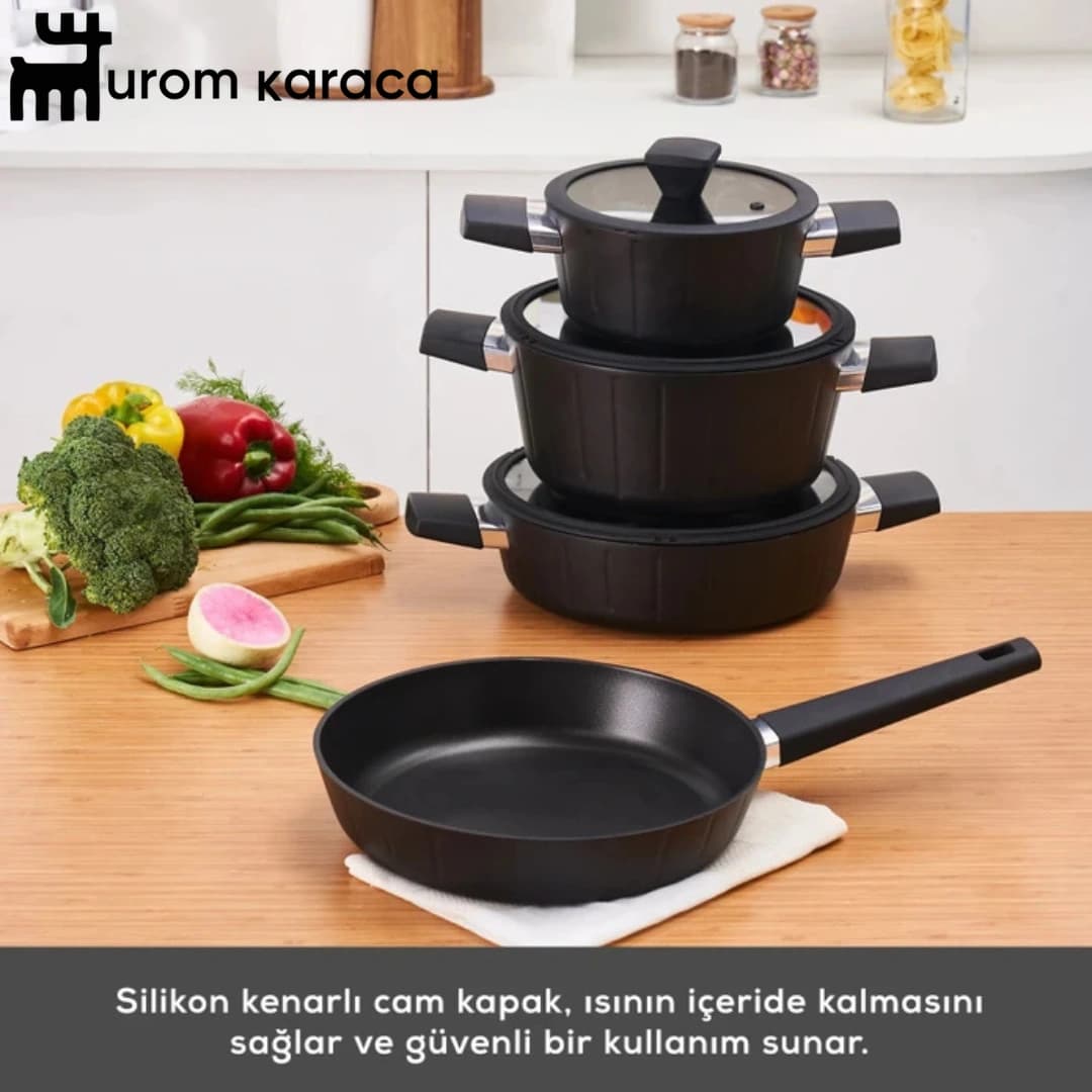 سرویس قابلمه ۷ پارچه کاراجا بیو دایموند Regnum مشکی