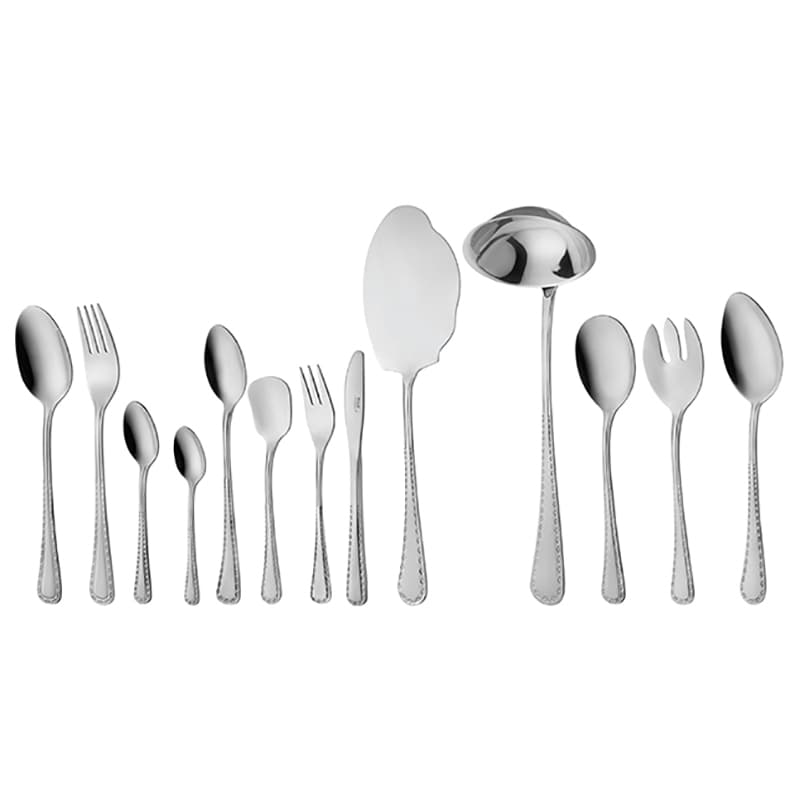 سرویس قاشق و چنگال 18 نفره ناب استیل طرح برلین استیل براق (116 پارچه)