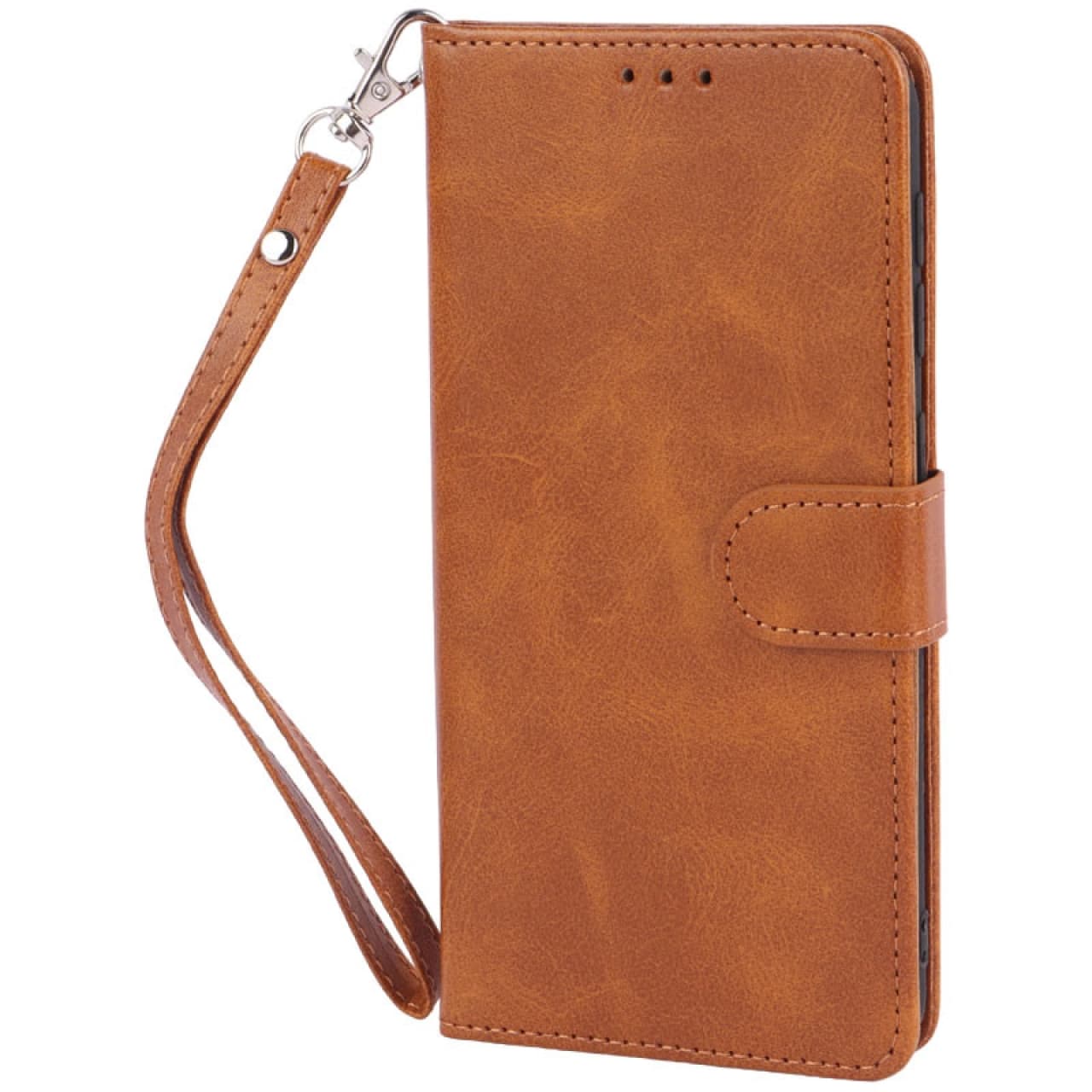 کیف چرمی Samsung Galaxy A10 مدل لپ تاپی جاکارتی دار (محافظ لنزدار)