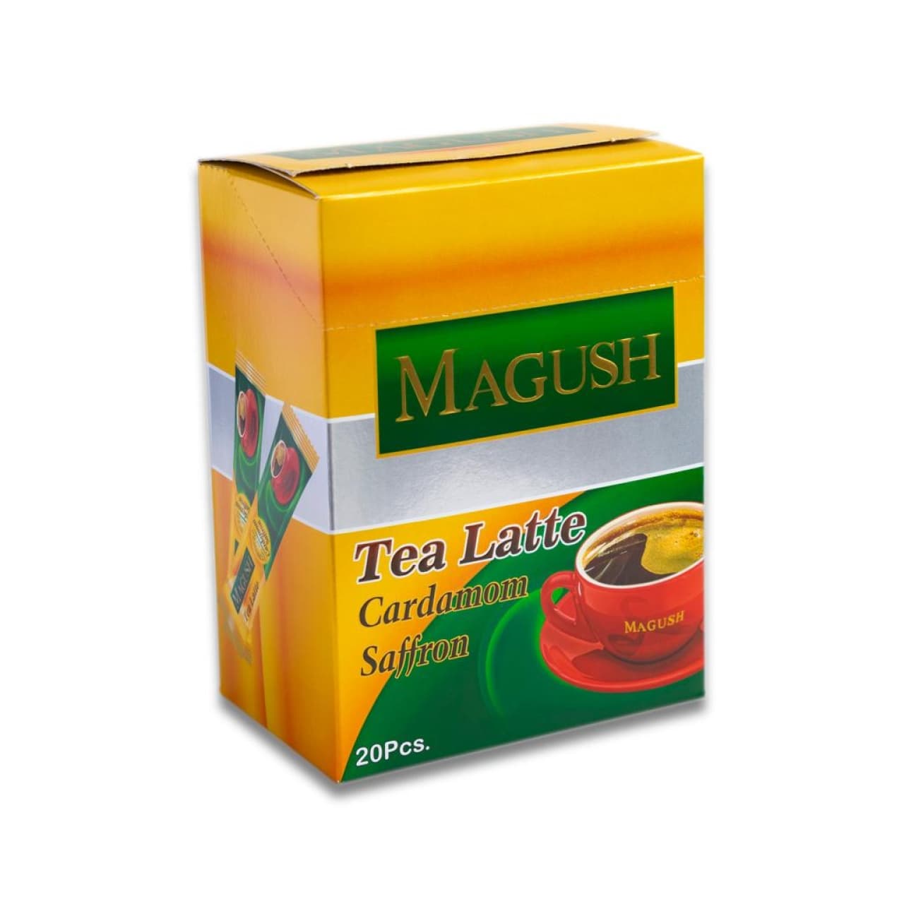 چای لاته با طعم هل و زعفران ماگوش بسته 20 عددی