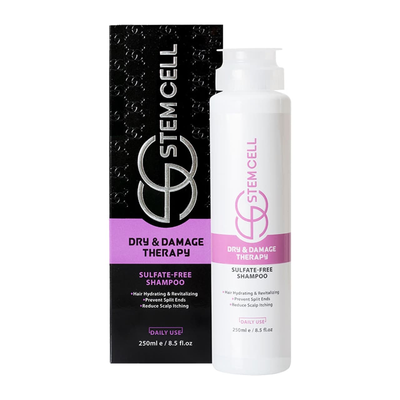 شامپو استم سل مدل Sulfate Free مناسب موهای خشک و آسیب دیده حجم 250 میل