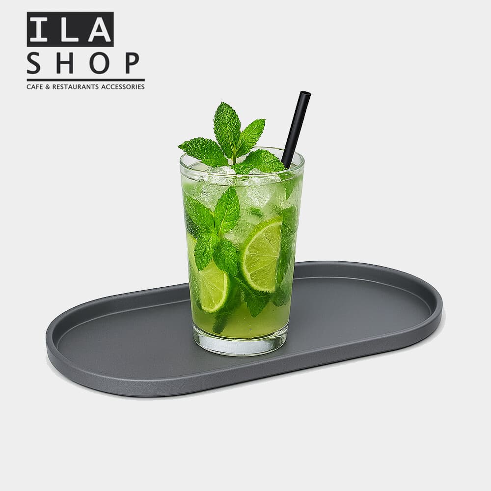 ظرف سرو بیضی ملامین طوسی یک عددی ایلا