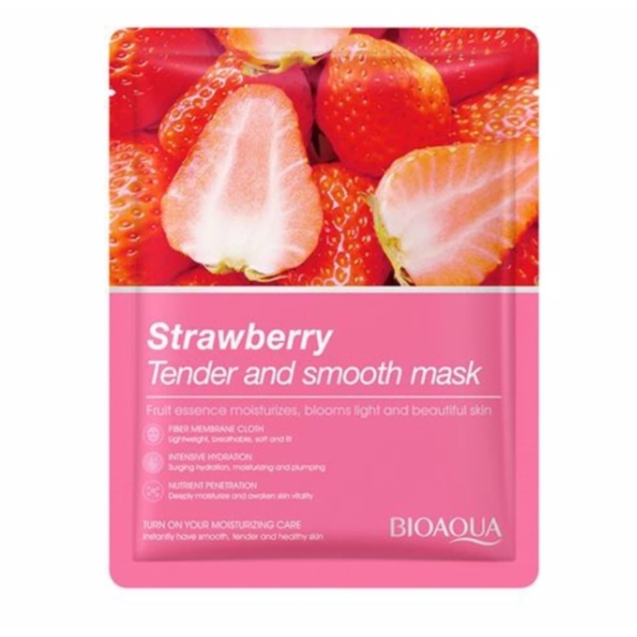 ماسک ورقه ای بیوآکوا مدل توت فرنگی وزن۲۵ گرم
