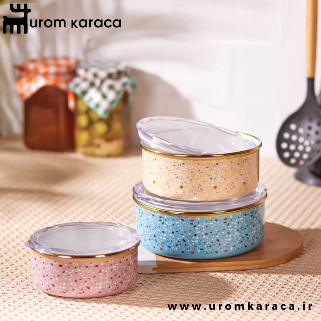 ظرف نگهدارنده ۳ عددی کاراجا Terazzo