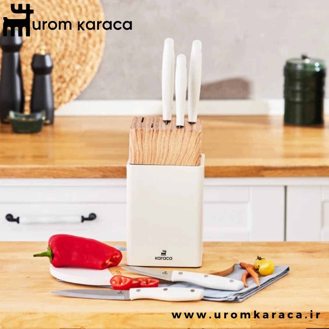 سرویس چاقو ۶ پارچه کاراجا Mastercut کرم