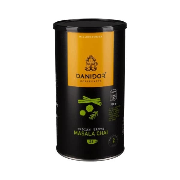 خرید چای ماسالا شیرین دانی دُر ۲/۱ | پودر نوشیدنی ۸۰۰ گرمی با طعم اصیل، ترکیب چای سیاه و ادویه‌های سنتی