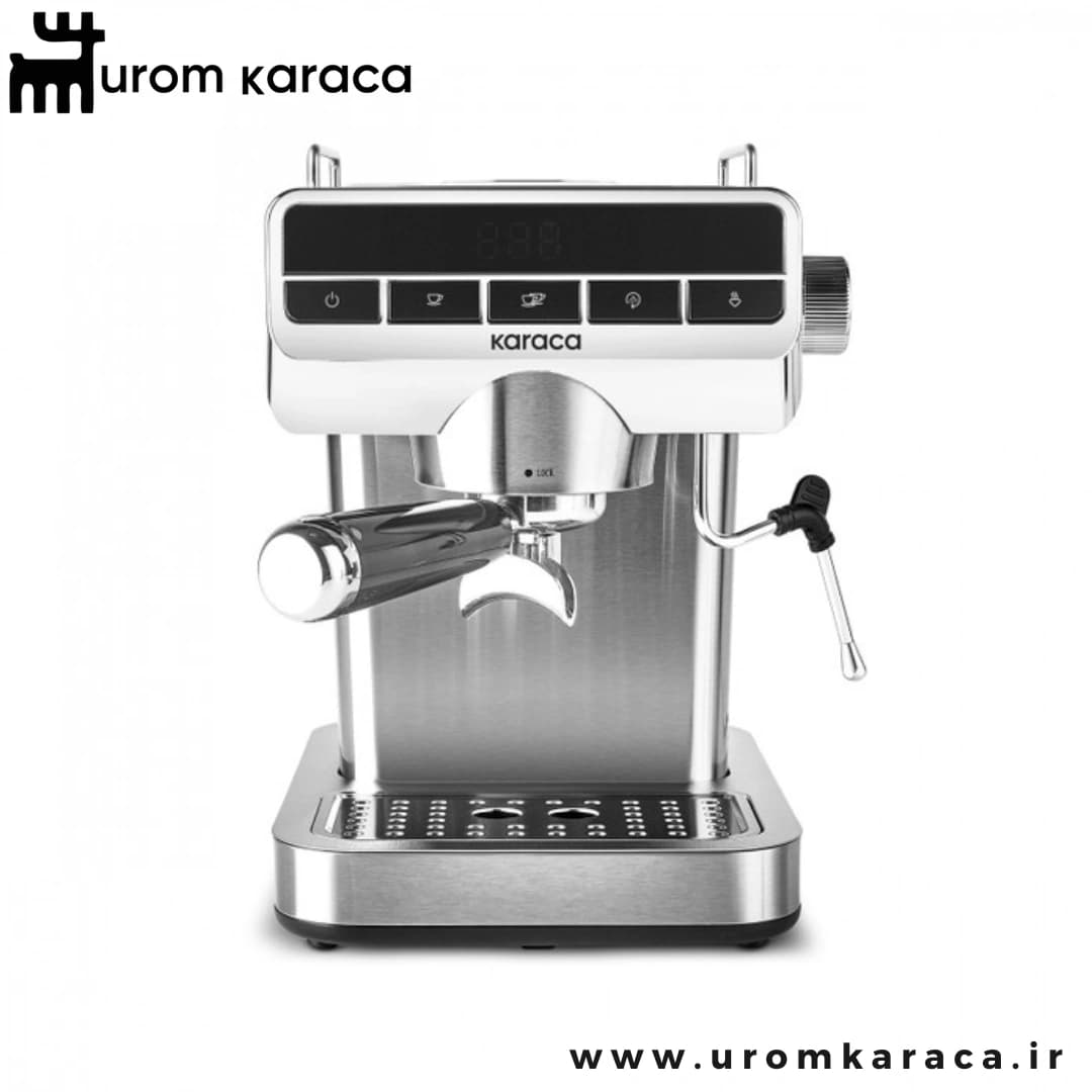 اسپرسو ساز با فوم ساز شیر ۲۰ بار کاراجا کافه آرت Coffee Art 1362 نقره ای