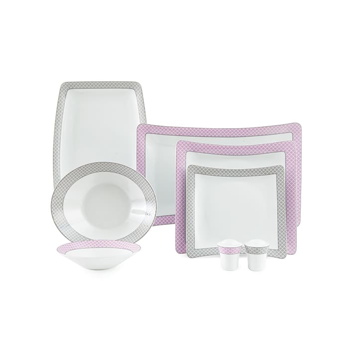 سرویس چینی زرین 6 نفره غذاخوری ساتین (30 پارچه)