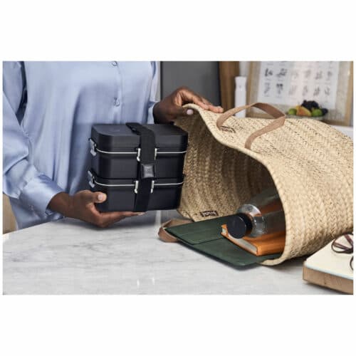 ست ۵ پارچه ظرف غذای مشکی زولینگ سازگار با سیستم خلأ و نگهداری ZWILLING Fresh & Save Vacuum Lunch Box,Black Matte