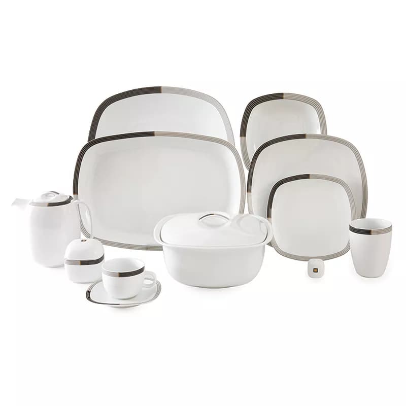 سرویس چینی زرین 12 نفره کامل وگاس اوریت (98 پارچه)