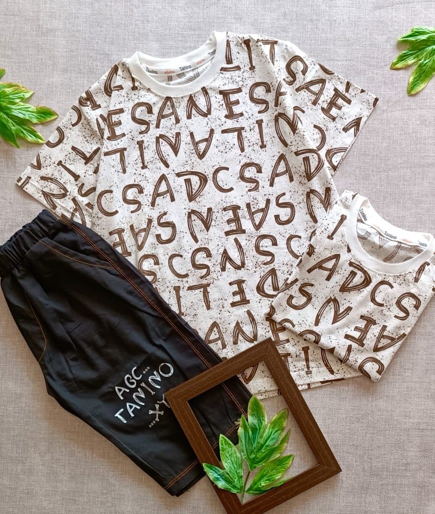 تیشرت شلوارک حروف انگلیسی