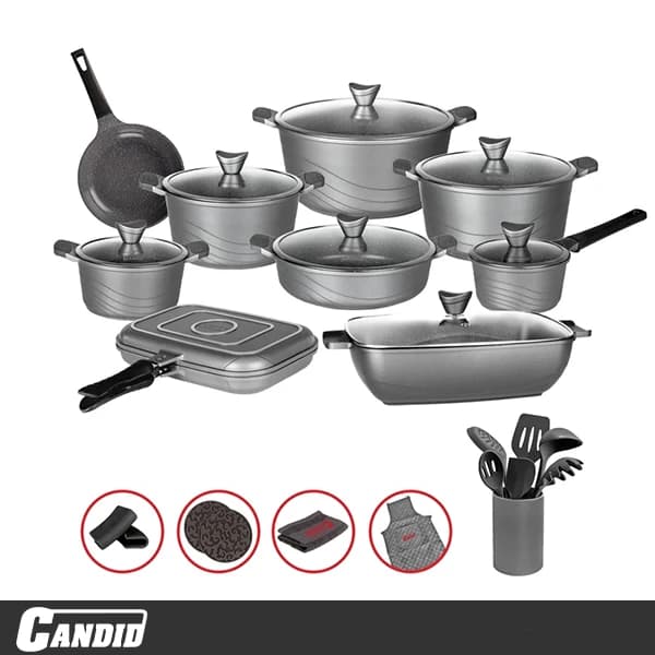 سرویس قابلمه گرانیتی کاندید مدل اوشن جدید (30 پارچه)