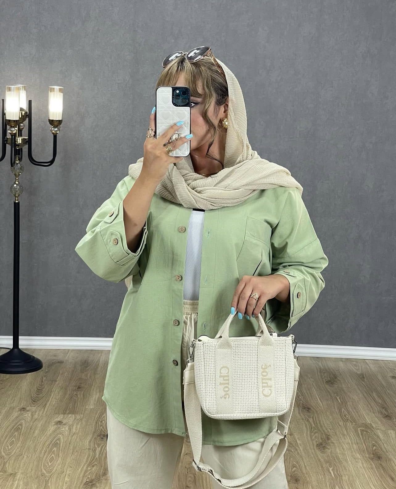 مانتو شومیزی لینن کد 2143