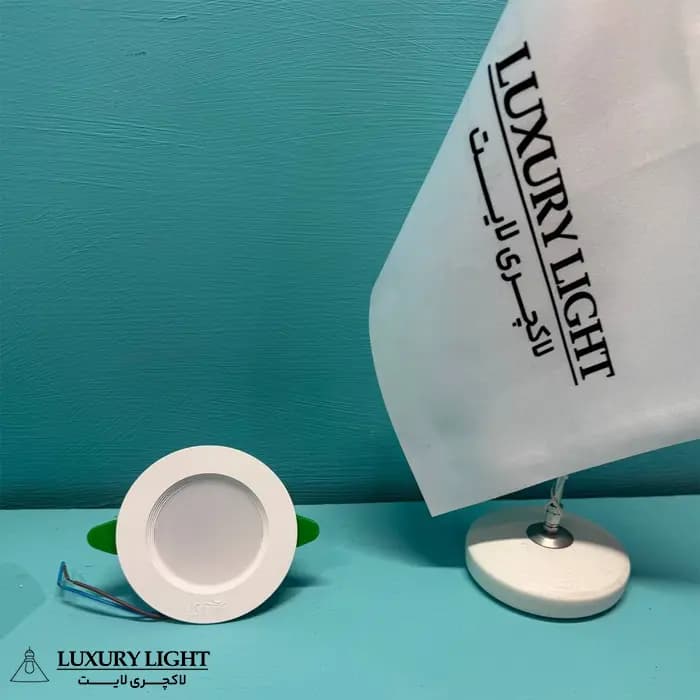 پنل توکار سقفی مربعی 7 وات پارس شعاع توس مدل سولاریس برش 7