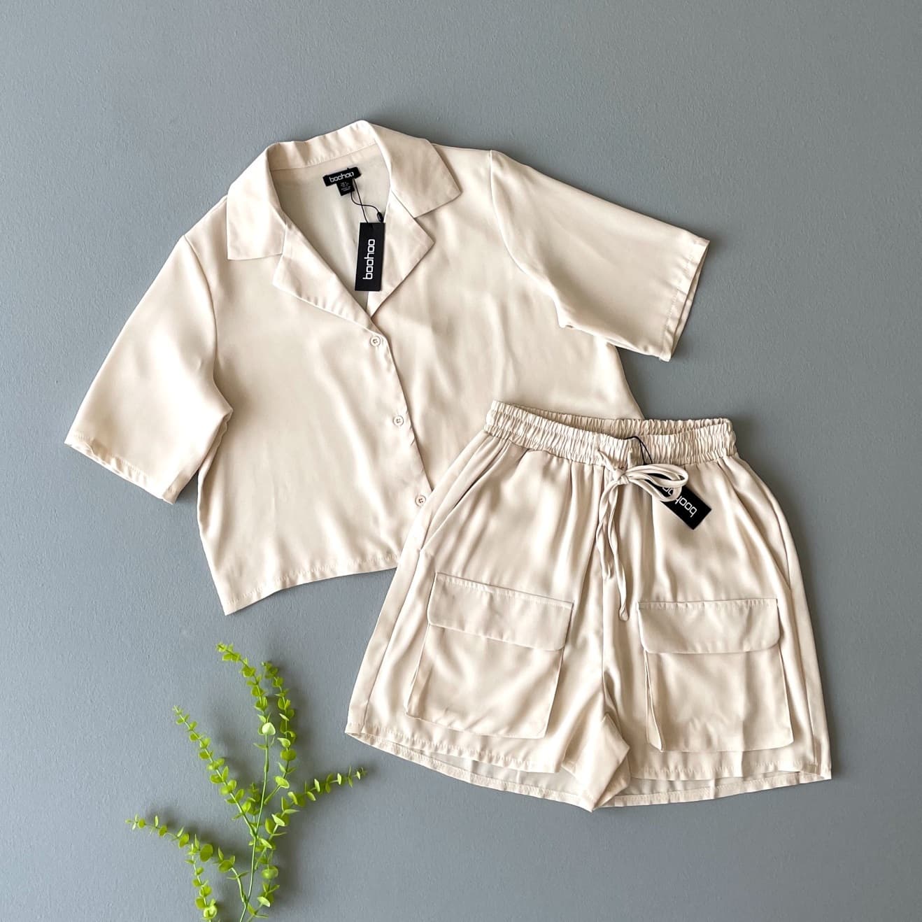 ست پیراهن وشلوارک برند BOOHOO