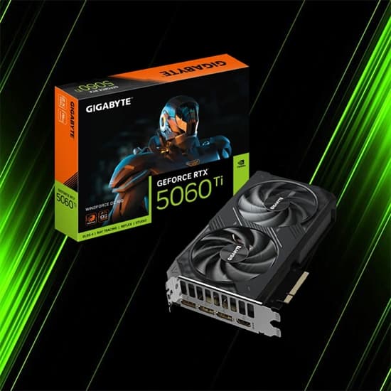 کارت گرافیک گیگابایت مدل GeForce RTX 5060 Ti WINDFORCE 16G