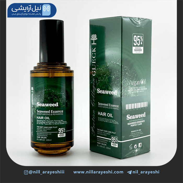 روغن مو آرگان حاوی عصاره جلبک دریایی seaweed گوک - حجم ۱۰۰ میلی لیتر
